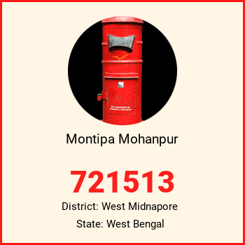 Montipa Mohanpur pin code, district West Midnapore in West Bengal