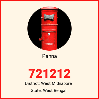 Panna pin code, district West Midnapore in West Bengal