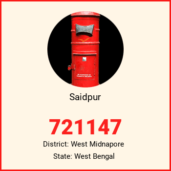 Saidpur pin code, district West Midnapore in West Bengal